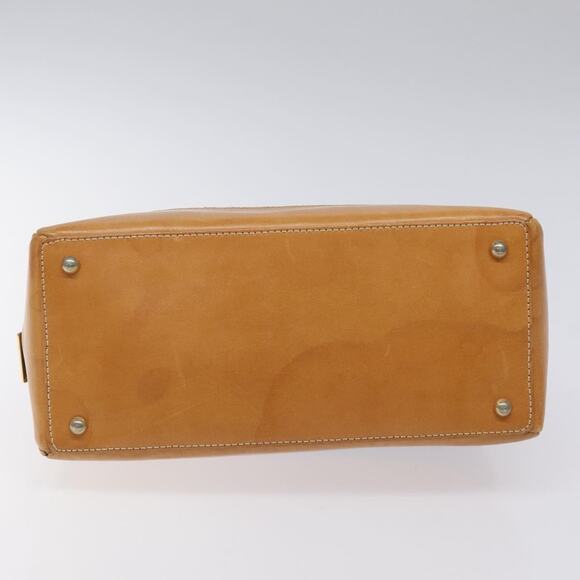 CELINE C Macadam Canvas Hand Bag Suede Brown Gold - Picture 9 of 12